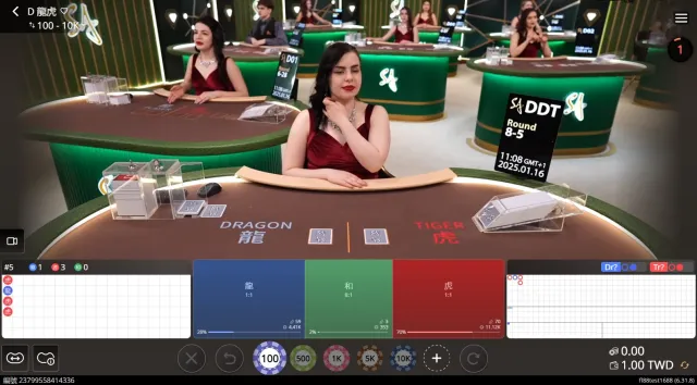 Sa真人龍虎遊戲畫面