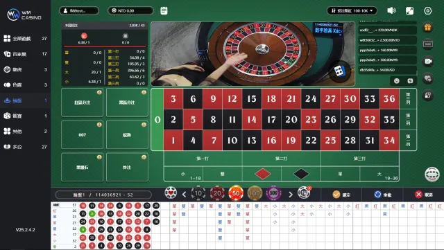 Wm真人輪盤遊戲畫面