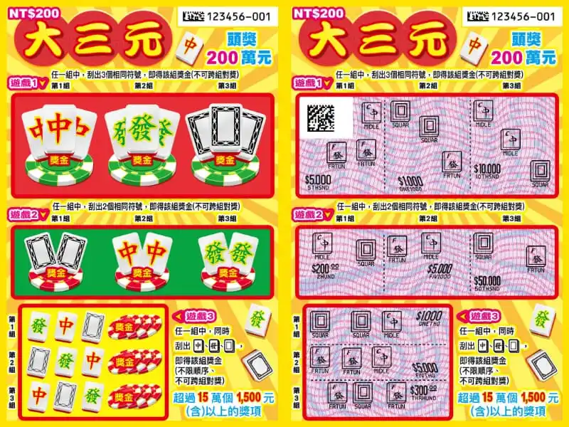 2026刮刮樂-大三元